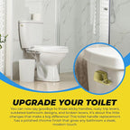 Universal Side Mount Toilet Handle Tank Flush Lever - Modern Durable Toilet Bowl Handles Side Mount - Also Replaces Eljer Toilet Handle & THU004-CP Toto Toilet Handle Replacement (Brass Polished)