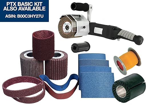 CS Unitec | PTX ECO Smart | Linear Finishing System. Surface Finishing on Stainless Steel, Aluminum, & Metals. Anti-Vibration Handle, Variable Speeds, High Torque, 7.25 Lbs - Made in Germany