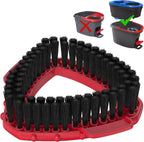 Triangle Scrub Brush Head — Aftermarket Replacement for 2‑Tank Snap‑On Spin Mop Systems, Outward‑Angled Bristles for Corners & Edges — Deep‑Clean Floor Brush, 1‑Pack