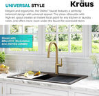 KRAUS Oletto Single Handle Pull Down Kitchen Faucet in Spot-Free Brushed Brass, KPF-2820BB