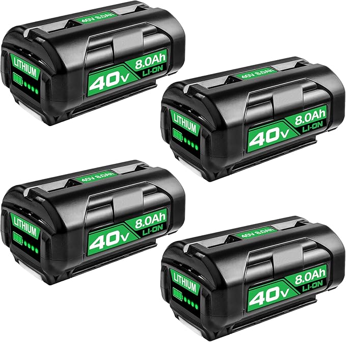8000mAh Replacement Battery for Ryobi 40V Battery OP4015 OP4050A OP4040 OP4050 OP40201 Compatible with Ryobi 40V Cordless Power Tools (4pack)