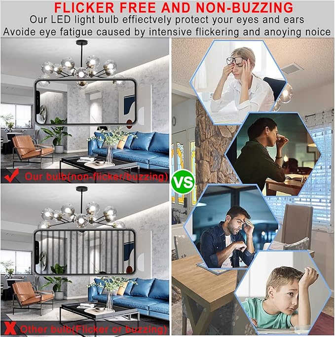 Arberlic G16.5 Light Bulb dimmable,4W E26 LED Bulb Equivalent 40 watt e26 Bulb,Neutral White 4000K,400lm,CRI>85,AC120V,Edison Style,Clear Glass,Flicker Free,Pack of 6