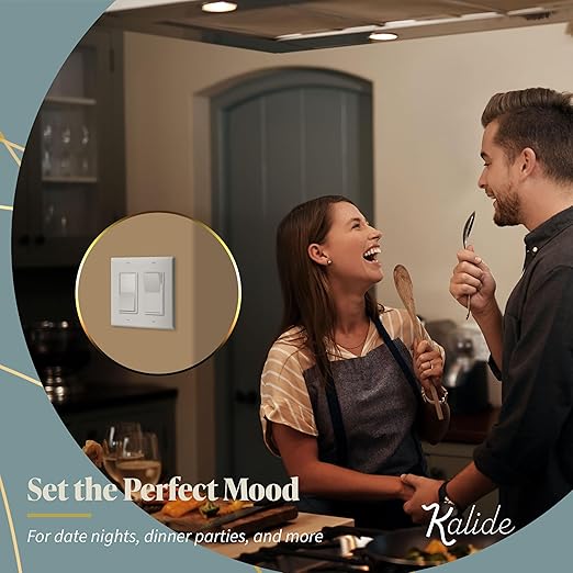 TOPGREENER Digital Dimmer Paddle Light Switch for Dimmable 300W LED/CFL Lights, Single Pole/3-Way, Modern Upgrade,LED Slide Dimmer, Wall Plate Included, UL Listed, White,10 Pack