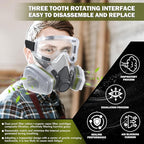 Respirator Mask with Filters - Reusable Respirators for Asbestos, Fume, Painting, Sanding, Resin, Polishing and Dust