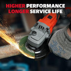 Angle Grinder, Cordless Grinder with 2 × 5.0Ah Batteries, 10000RPM Battery Powered Grinder, 3 Speed Angle Grinder Tool, Cordless Grinder with Battery and Charger for Cutting Shaping Grinding Polishing