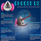 Reusable Half Face and Full Face Gas Mask with Activated Carbon Filter Against Organic Vapor/Dust/Chemical