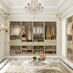 Unikito Closet System, 8.2FT Closet Organizer with 6 Wooden Drawers, Hanging Rods, Adjustable Shoe Rack and Cube Storage, Easy Assembly Wardrobe Tower, Set of 4, White Oak