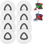 O-Ceda Easy Wrin Spin Mop Replacement - 8 Pack Microfiber Spin Mop Heads, Easy Cleaning Refills