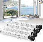 WooFog（Short）Security Bars for Sliding/Vertical Window, Adjustable Window Jammer Bars Security Inside,（Small）Window Guards for Home Security, 11" to 18" Anti Theft Window Safety Lock Bar -White 4 Pcs