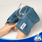 MR.SIGA Microfiber Cleaning Cloth, All-Purpose Microfiber Towels, Streak Free Cleaning Rags, Pack of 12, Light Teal, Size 32 x 32 cm(12.6 x 12.6 inch)