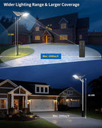 Ofuray OL-18000W Solar Street Lights Outdoor,60,000Mah High Power Solar Security Flood Lights Parking Lot Lights Commercial Dusk to Dawn,IP67 6500k Led with Remote for Street,Court,Barn