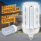 2 Pack 200W Corn LED Light Bulb Fanless,29,500LM 5000K Daylight(2000 Watt Equivalent) E26/E39 Large Mogul Base LED Cob Lamp for Outdoor Indoor Garage Warehouse Factory Workshop Street Backyard