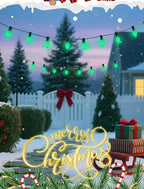 50 Pack C7 Ceramic Green Christmas Replacement Bulbs, 5 Watt Incandescent Bulbs for Outdoor String Lights, C7 Christmas Night Light Bulbs for Porch Patio Garden Holiday Decor, E12 Intermediate Base