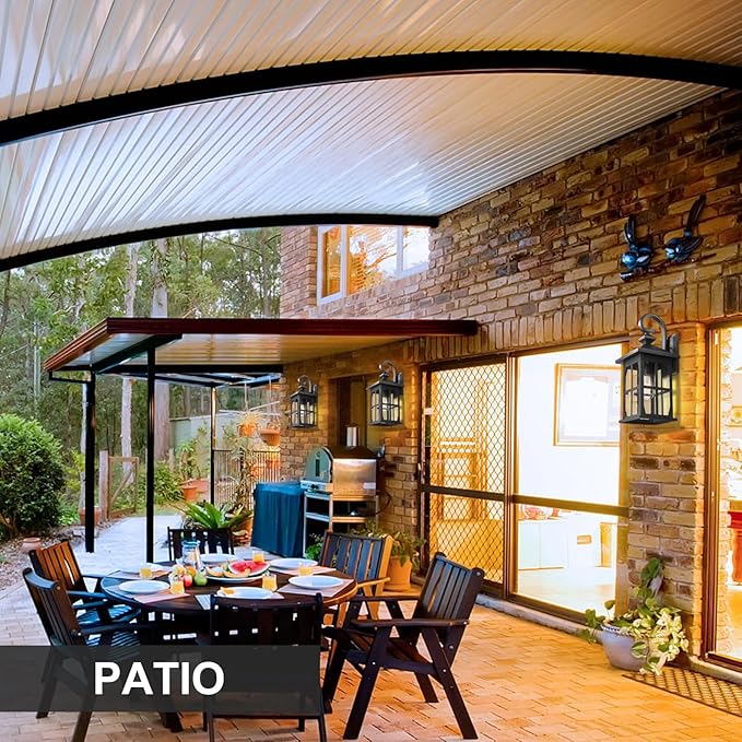 Darkaway Large Outdoor Light Fixtures Wall Mount, 21inch Outside Wall Lights Exterior Lighting Fixture with Seeded Glass Outdoor Wall Sconce for House Porch Hallway Garage, 2Pack