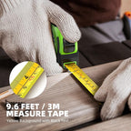 Huepar Laser Level 3 x 360 Self Leveling Laser Level Tool 3D Cross Line Leveling and Alignment Laser Tool, Li-ion Battery with USB-C Charging Port & Hard Carry Case & Tape Measure Included - HM03CGTP