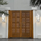 Darkaway Outdoor Lights Fixtures Wall Mount, Outdoor Wall Sconce with Seeded Glass, Waterproof Exterior Lights for House, Front Porch, Patio (1 Pack, White)