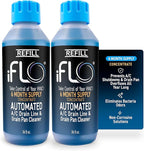 iFLO® Smart A/C Drain Line Cleaner and Drain Pan Cleaner Cartridge Concentrate, Fast-Acting, Long-Lasting HVAC System Solution for Tough Clogs & Buildup, 6-Month Supply per Bottle, 2 Pack of 36oz