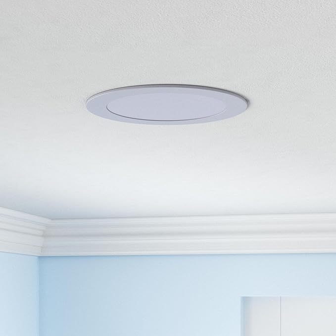 CycevSun 6 Pack LED Recessed Lighting 6 Inch with Night Light, Dimmable 5CCT Canless Ultra Thin Wafer Downlight Soffit with Junction Box, 5 Color Selectable, 12W, ETL & Energy Star