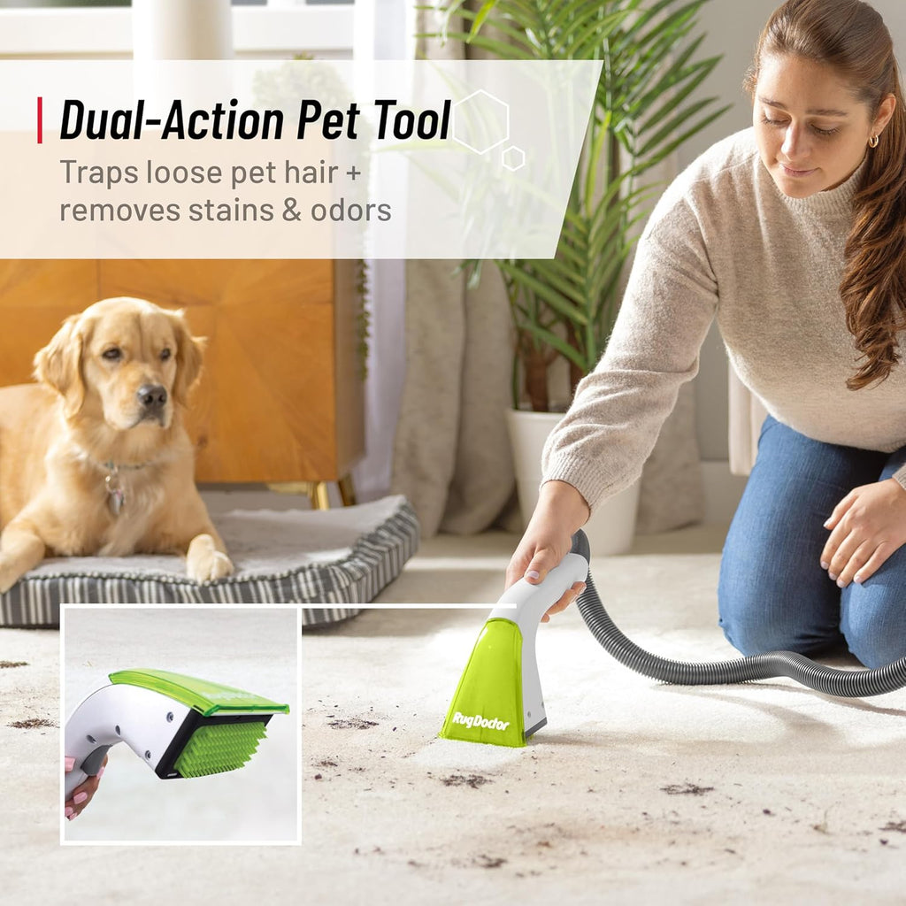 Rug Doctor Pet Portable Spot Cleaner, 2X Suction Power, Lightweight Pet Carpet Cleaner Machine, Pro-Grade Power Removes Stains & Odors from Rugs, Carpets And Upholstery