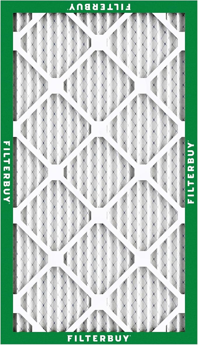 Filterbuy 17x25x1 Air Filter MERV 8 (MPR 700) Dust Defense Replacement (6-Pack), Electrostatic Pleated HVAC AC Furnace Filters, Made in USA (Actual Size: 16.50 x 24.50 x 0.75)