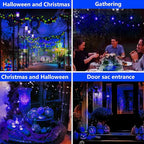 Flame Light Bulbs, 4 Modes LED Flame Effect Light Bulb, E26 Base Flickering Light Bulb with Gravity Sensor,Flickering Light Bulbs Halloween Home Party (Blue-2 Pack)