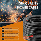 25ft 16/4 16 AWG Portable Power Cable (4 Conductor) - SJOOW 300V 16 Gauge Electric Wire for Motor Leads, Portable Lights, Battery Chargers and Machinery - 4 Conductor - 25 Feet Electrical Cord
