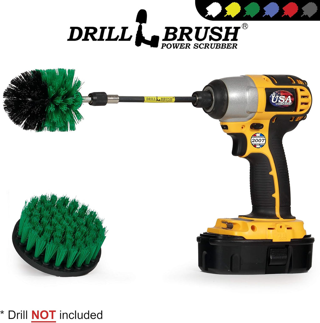 Drill Brush Kitchen Accessories - Kitchen Cleaning Extension Kit - Kitchen Sink Hard Water Remover - Kitchen Cleaning Supplies - Oven Scrubber Brush Set - Countertop Cleaning Brush - Household Brush