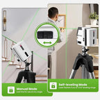 Laser Level Self Leveling, 100Ft Rechargeable Dual Modules Line Laser, Lazer Leveler Tool for Picture Hanging with Brightness Adjustment, Magnetic Bracket Carrying Case Battery Included