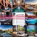 240V 3000W Immersion Water Heater for Pool & Hot Tub – Portable Electric Submersible Heater with Temp Control, Auto Shut-Off, and WiFi Timer for Baptism Pool, Above Ground Pool, and Bathtub