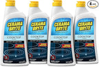 Cerama Bryte Removes Tough Stains Cooktop and Stove Top Cleaner for Glass - Ceramic Surfaces, 18 Ounces, 4 Pack