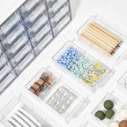 BLUE GINKGO 20 Dividers - Compatible with Small 20-Drawer Storage Cabinet (20-Pack) - Clear