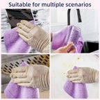 Microfiber Cleaning Cloth Roll - 50 Pack, Tear Away Microfiber Towels, 12" x 12", Reusable, Washable, Streak Free, Ultra Absorbent Dish Rags for Car, Home, Garage or Shop (Purple)