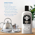 Tarni-Sheild Silver Polish - Clean, Polish, and Protect Against Tarnish - 8 Ounces – Safely Cleans Silver, Copper, Brass, and Other Metals in Just One Application