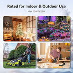 K KASONIC - 40 FT Halloween Lights Outdoor Extension Cord 1 to 3 Splitter, 3 Prong Outlets Plugs, 16AWG/3C SJTW Weatherproof Wire for Holiday Decoration Light, ETL Listed, Black