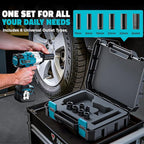 Cordless Impact Wrench 1/2 inch for Makita Battery: 1700FT-LBS High Torque Impact Wrench Heavy Duty Tool - Brushless Electric Impact Gun Includes LED Work Light with 6 Sockets