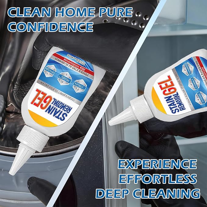 Mold Stain Remover Gel,Heavy Duty Gel Cleaner,Multifunctional Stain Remover For Homeowners & Renters,Bathroom, Kitchen, Tile, Washing Machine Use -Easy Squeeze Design