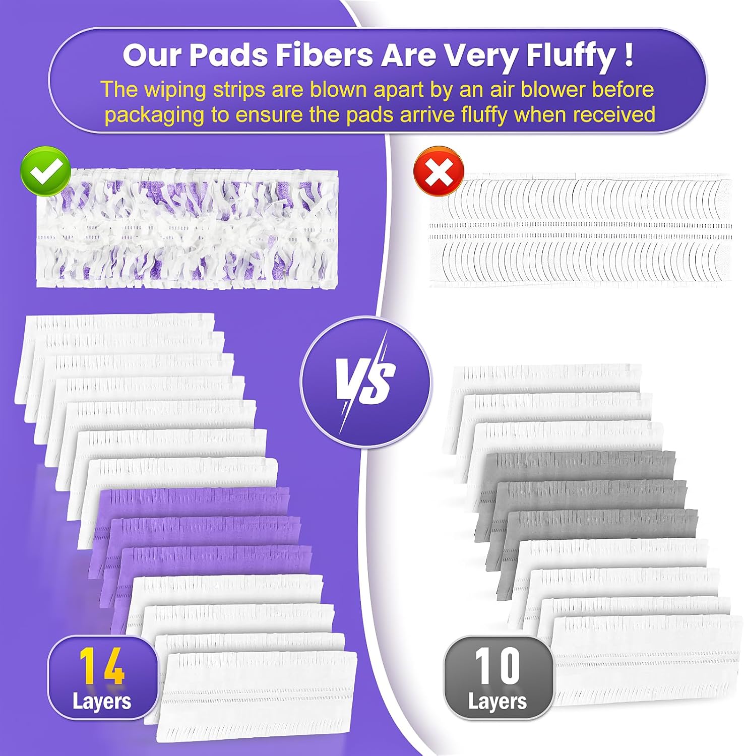 15 Count Disposable Power Mop Refills for PowerMop Multi-Surface Mop, Spray Cleaning Repalcement Pads
