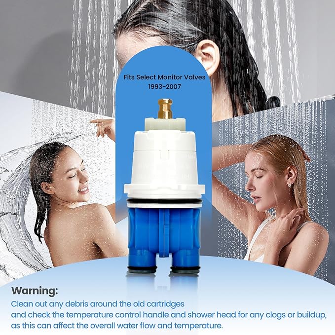 RP19804 Shower Cartridge Compatible with Delta Faucet 1300/1400 Series Tub and Shower Valves, RP19804 Cartridge Replacement Fits Select Monitor Valves 1993-2007 (1 PCS)