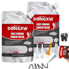 Concrete Crack Filler, 2Pcs Weather Resistant Cement Crack Repair for Driveways, Quick-Drying Concrete Caulking Adhesive Sealant for Sealing Horizontal Cracks, Gray