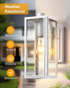 VIANIS 2 Pack White Outdoor Lighting Fixtures, Dusk to Dawn Outdoor Lighting, Exterior Light Fixture Wall Mount for House, Anti-Rust Aluminium Porch Lights Outdoor for Patio, Entryway