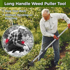 Weed Puller Tool with Long Handle - 44" Heavy Duty Manual Weeder & Garden Hoe, 2 in 1 Uprooting Tool for Yard, Lawn, Flower Bed, and Patio, Durable Weed Remover for Gardening