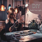 Plug in Pendant Light Cord Kit - UL 20Ft Lamp Cord with On/Off Switch and Bulb Socket E26 E27, White Extension Electric Wire for DIY Hanging Lanterns, 1 Pack