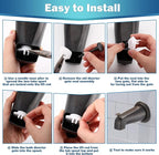 Enhon 2 Set Tub Spout Diverter Repair Kit, Includes 2 x Diverter Valve Stems, 2 x Cup Seals and 2 x Gates, Bathroom Shower Bathtub Leaky Faucet Repair Replacement Parts(Oil Rubbed Bronze,Classic)