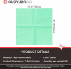 Disposable Cleaning Cloths Reusable Dsih Cloths for Kitchen Disposable Dish Rag Dry Fast 11.8x11.8 inch Pack of 100, Green