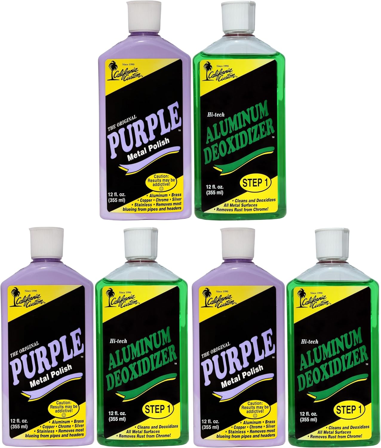 – Purple Metal Polish & Aluminum Deoxidizer, Great for Aluminum, Brass, Copper, Chrome, Silver, Stainless and Gold, Set of 3