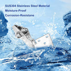 HOWDIA 180 Degree Hasp Lock Latch with Padlock, 4 Inch Stainless Steel Pad Lock Latches Locking Latch Security Door Clasp Hasp for Shed/Gate/Storage（Silver）