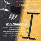 Stair Tread Template Tool (Black with stabilizing Blocks) Stair Tread Measuring Tool - Stair Tread Jig - Stair Tread Gauge - Modern Stair Template Tool