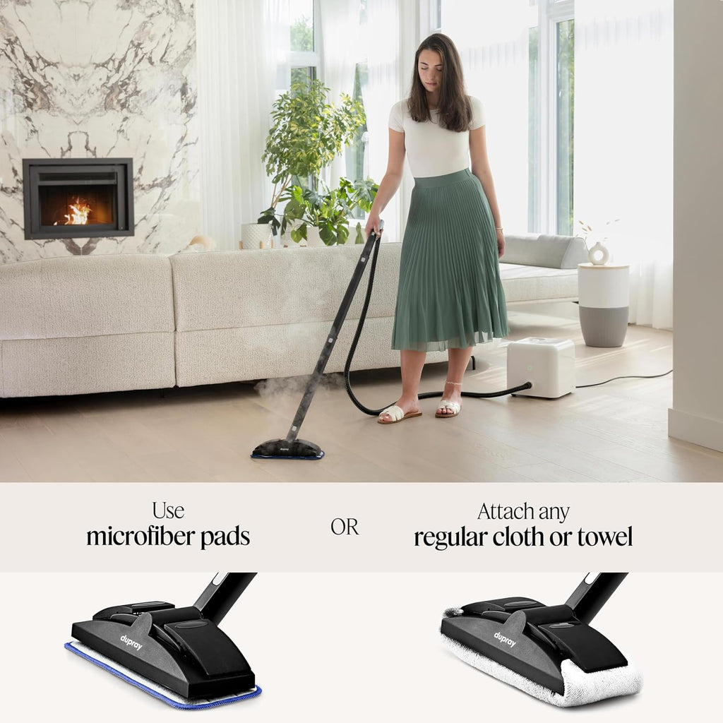 Dupray Neat Steam Cleaner with 40-Piece Accessory Kit, Powerful, chemical-free cleaning for floors, cars, tiles, grout, and more. *Kills 99.9% of Bacteria & Viruses