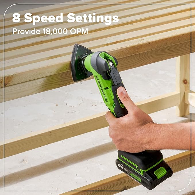 Greenworks 24V Cordless Brushless 5PCs Combo, Drill/Driver +Impact Driver +6.5" Circular Saw +Oscillating Tool +200LM Flashlight, 2.0Ah + 4.0Ah Batteries (24,000mAh Power Bank) and 65W USB-C Charger