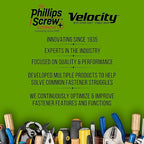 Velocity Exterior Wood Screws Site Case - Wood Screws Assortment Kit in 7 Sizes, Stick Tight Technology, Includes 4 Hexstix Drive Bits and Storage Organizer (580 Pieces)